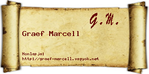 Graef Marcell névjegykártya